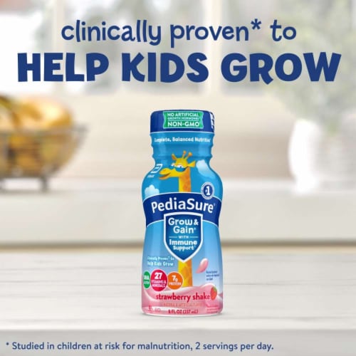 PediaSure® Grow & Gain® Strawberry Nutritional Shake Drink Perspective: left
