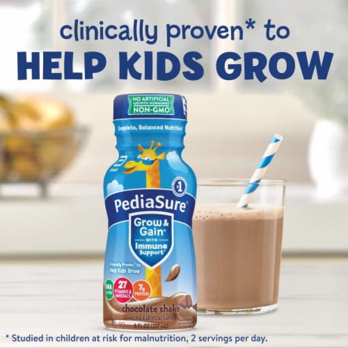 PediaSure® Grow & Gain Chocolate Kids’ Nutritional Shake Drink Perspective: left
