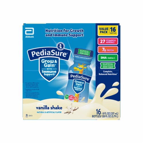 PediaSure® Grow & Gain® Vanilla Nutrition Shakes Perspective: left
