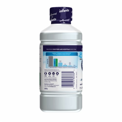 Pedialyte® Unflavored Electrolyte Solution Perspective: left
