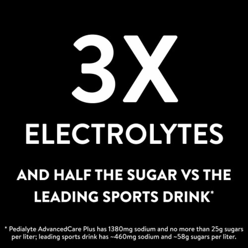 Pedialyte AdvancedCare® Plus Berry Frost Electrolyte Powder Packets Perspective: left