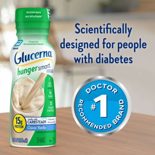 Glucerna® Hunger Smart® Diabetes Vanilla Nutritional Shake Perspective: left