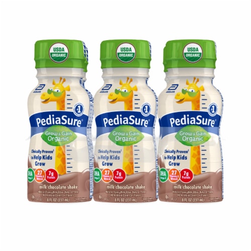 PediaSure Organic Milk Chocolate Shakes Perspective: left
