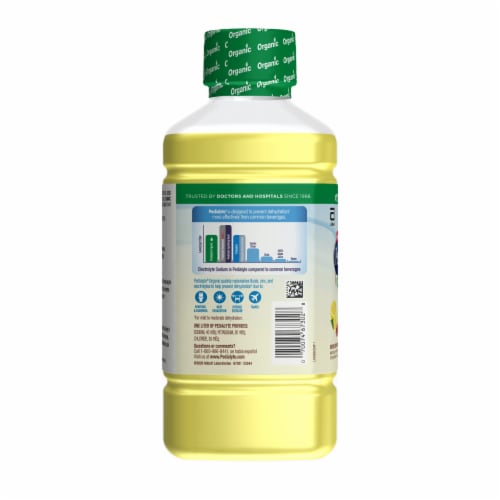 Pedialyte Organic Crisp Lemon Berry Ready-to-Drink Electrolyte Solution Perspective: left
