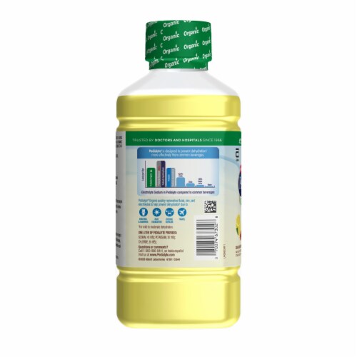 Pedialyte Organic Crisp Lemon Berry Ready-to-Drink Electrolyte Solution Perspective: left