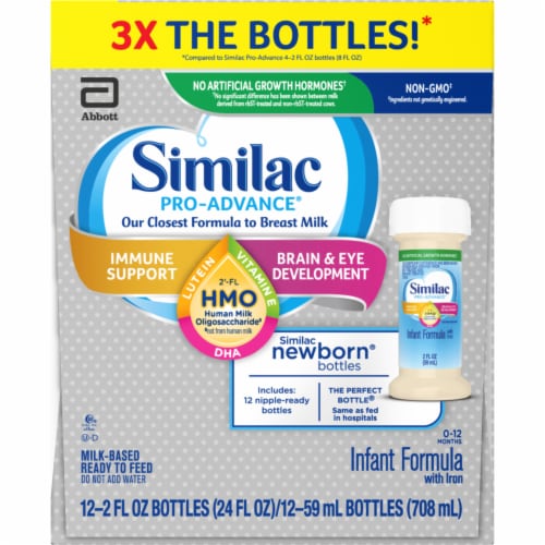 Similac Pro Advance Milk Based Infant Formula 12 bottles 2 fl