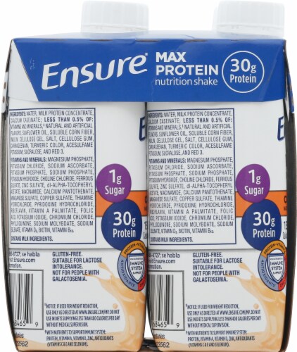 Ensure® Max Protein Creamy Peach Flavor Nutrition Shakes Perspective: left