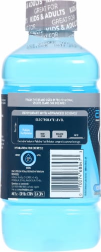 Pedialyte® Fast Hydration Iced Berry Electrolyte Solution Perspective: left