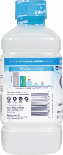 Pedialyte® Unflavored Ready-to-Drink Electrolyte Solution Drink Perspective: left