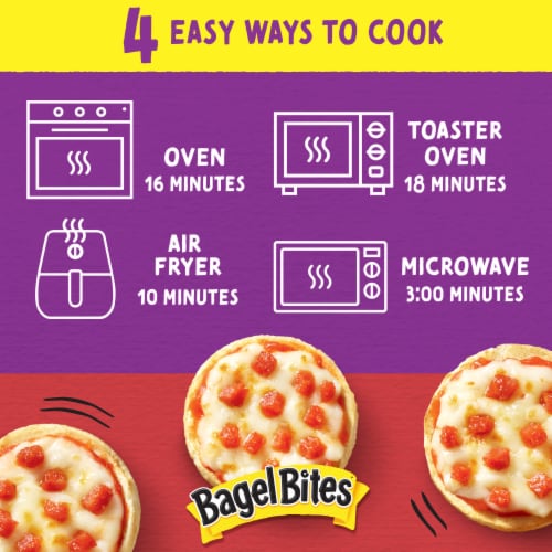 Bagel Bites Cheese & Pepperoni Mini Pizza Bagel Frozen Snacks Perspective: left