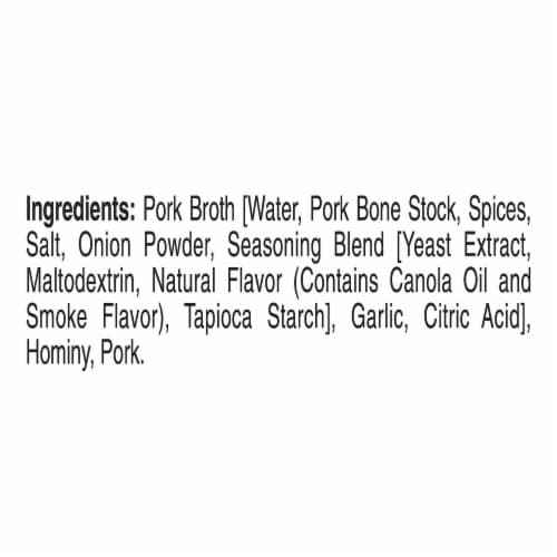 Juanita’s Foods Ready to Serve Pork Pozole with Red Chile Soup, 25 oz Can Perspective: left