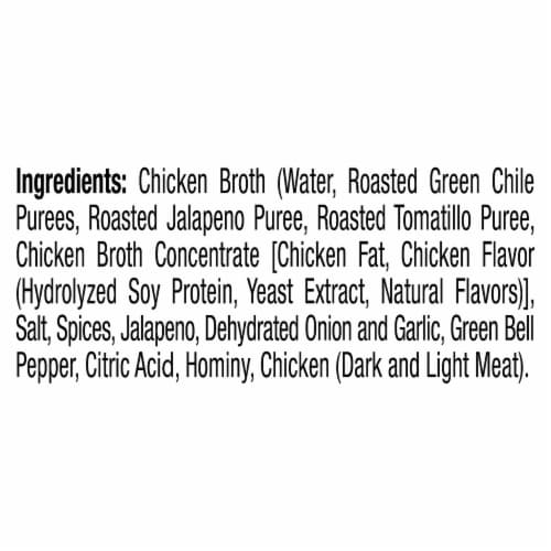 Juanita’s Foods Ready to Serve Chicken Pozole with Green Chile Soup, 25 oz Can Perspective: left