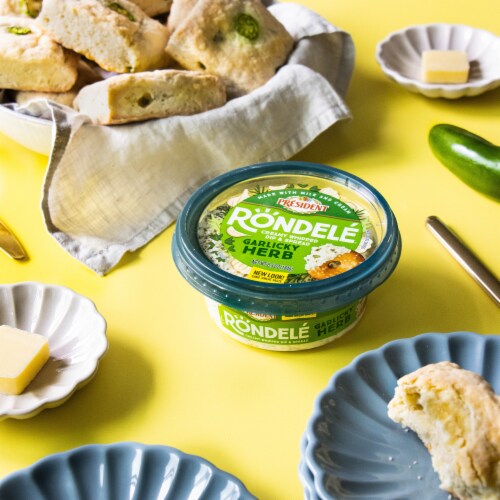 Rondele Sweet Heat Thai Chili Creamy Whipped Dip & Spread Cheese Perspective: left