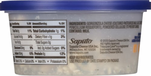 Treasure Cave® Crumbled Gorgonzola Cheese Perspective: left