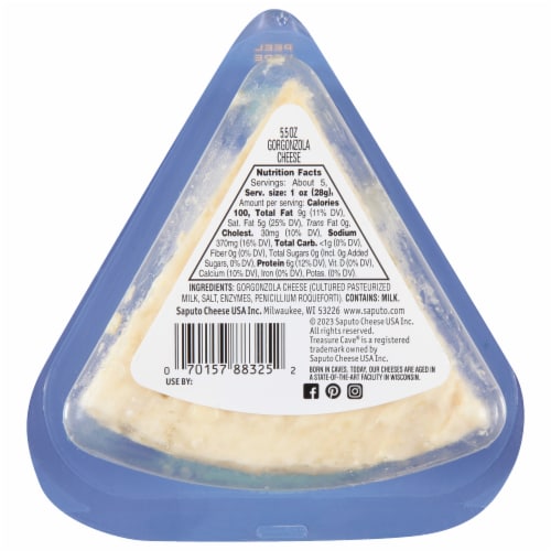 Treasure Cave® Gorgonzola Cheese Wedge Perspective: left