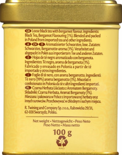 Twinings Of London™ Earl Grey Loose Tea Tin Perspective: left