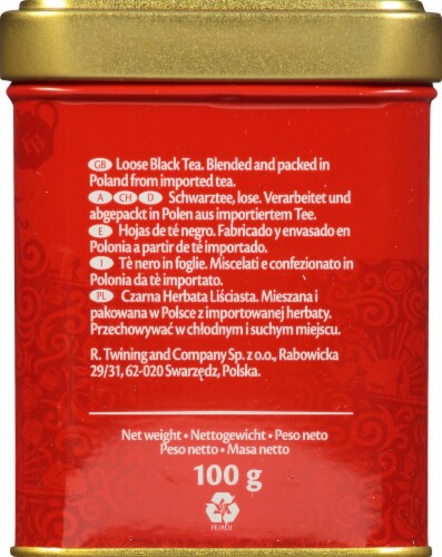 Twinings Of London™ English Breakfast Loose Tea Tin Perspective: left