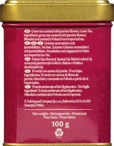 Twinings Of London Jasmine Green Tea Loose Tea Tin Perspective: left