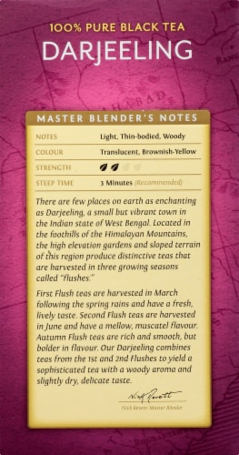 Twinings Of London Darjeeling Pure Black Tea Bags Perspective: left