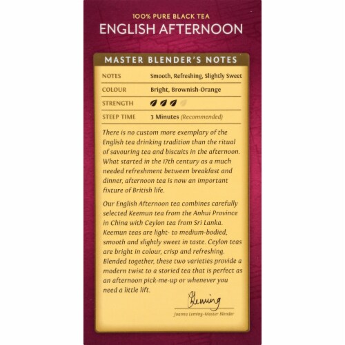 Twinings Of London® English Afternoon Pure Black Tea Bags Perspective: left
