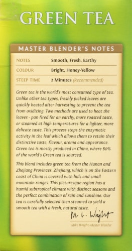 Twinings of London Green Tea Bags Perspective: left