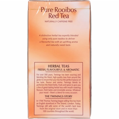 Twinings Of London Pure Rooibos Red Herbal Tea Bags Perspective: left