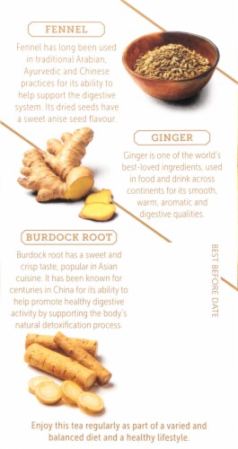 Twinings of London Renew Burdock Root Fennel Lemon & Ginger Tea Bags Perspective: left