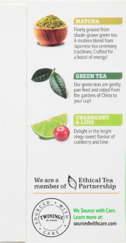 Twinings of London® Energize Matcha Tea Bags Perspective: left