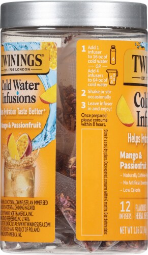 Twinings® of London Passionfruit Mango Orange Cold Water Infusions Perspective: left