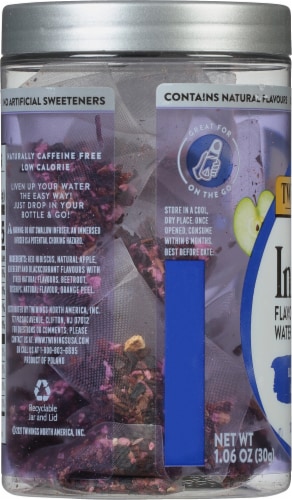 Twinings of London Cold Infuse Blueberry Apple & Blackcurrant Cold Water Enhancer Perspective: left