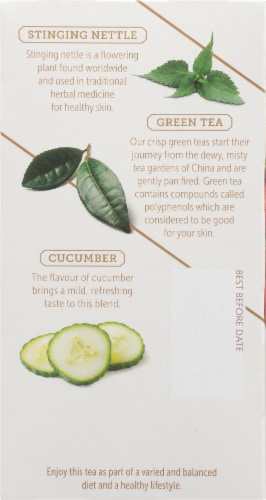 Twinings of London® Glow Nettle Strawberry & Cucumber Green Tea Perspective: left