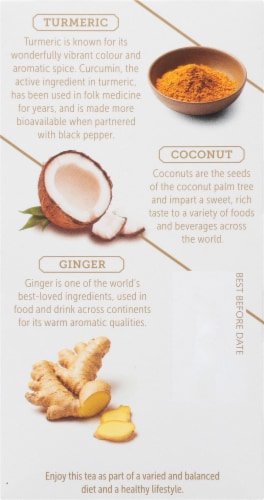 Twinings Of London Comfort Turmeric Coconut & Ginger Herbal Tea Bags Perspective: left