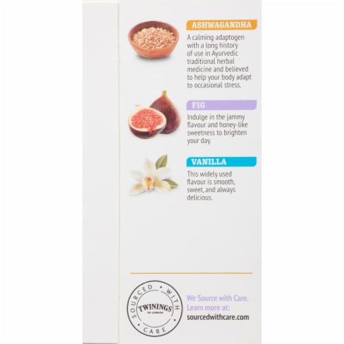 Twinings of London® Adaptogens Calm Fig & Vanilla Tea Bags Perspective: left