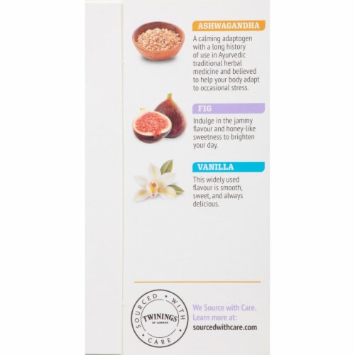 Twinings of London® Adaptogens Calm Fig & Vanilla Tea Bags Perspective: left