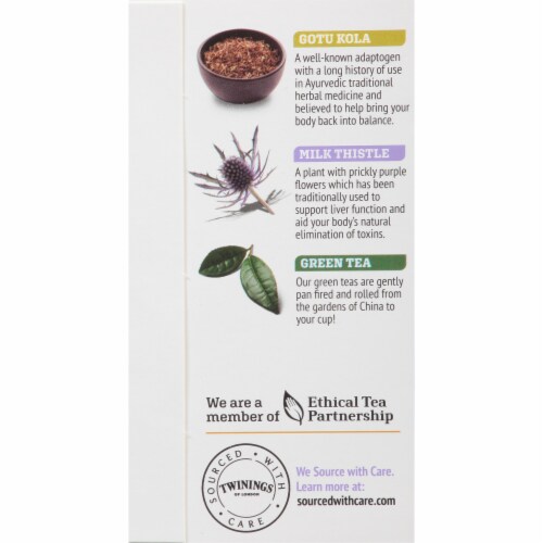 Twinings Of London® Adaptogens Detox Grapefruit and Basil Green Tea Bags Perspective: left