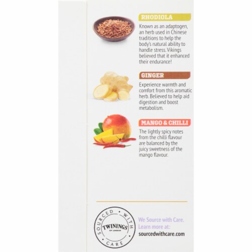 Twinings Of London Adaptogens Boost Mango Chili Chai Herbal Tea Perspective: left