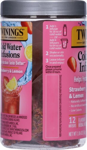 Twinings Of London Nfuse Strawberry & Lemon Water Enhancers Perspective: left