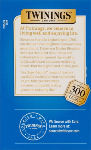Twinings® of London Sleep+ Melatonin Camomile, Cinnamon, & Vanilla Flavoured Herbal Tea Perspective: left