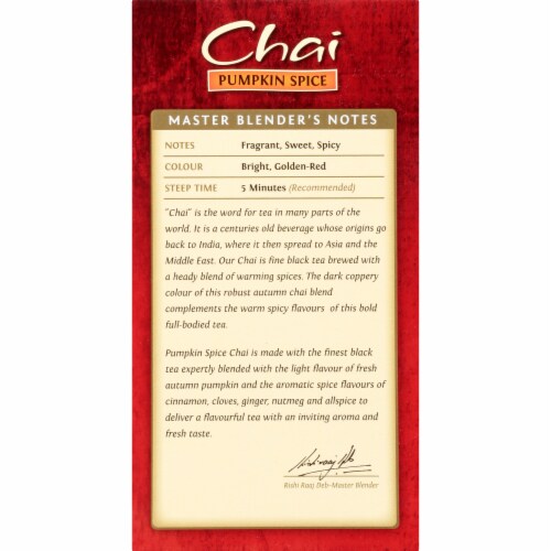 Twinings of London® Pumpkin Spice Chai Tea Perspective: left