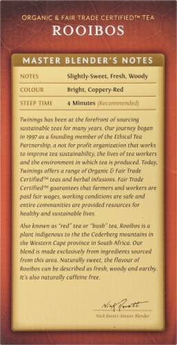 Twinings Of London Organic Rooibos Herbal Tea Bags Perspective: left