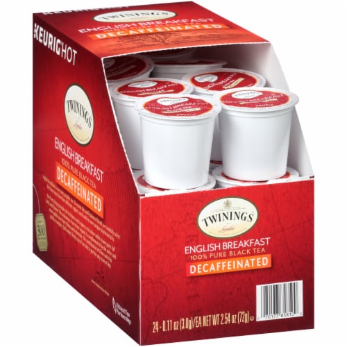 Twinings® of London English Breakfast Decaffeinated Pure Black Tea K-Cup Pods Perspective: left