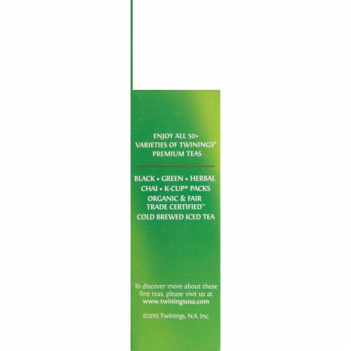 Twinings of London Green Tea Bags Perspective: left