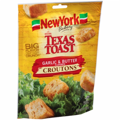 New York Bakery Texas Toast Garlic and Butter Croutons Perspective: left