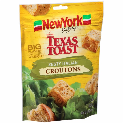 New York Bakery Texas Toast Zesty Italian Croutons Perspective: left