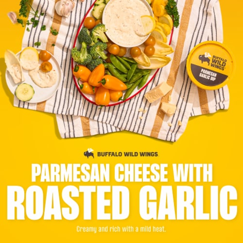 Buffalo Wild Wings Parmesan Garlic Dip Perspective: left