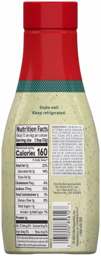 Chick-fil-A Avocado Lime Ranch Dressing Perspective: left