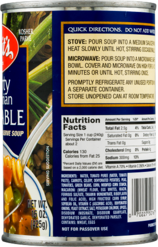Streit's® Hearty Vegetarian Vegetable Soup Perspective: left