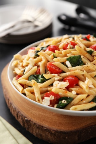 Athenos Tomato & Basil Crumbled Feta Cheese Perspective: left