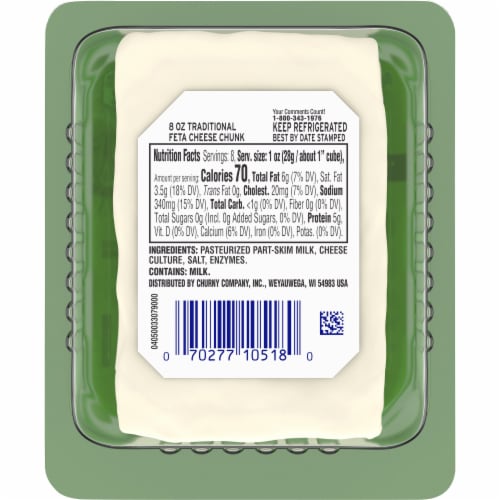 Athenos Traditional Feta Cheese Chunk Perspective: left