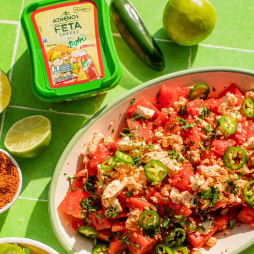 Athenos Tajin Crumbled Traditional Feta Cheese 5 oz Perspective: left